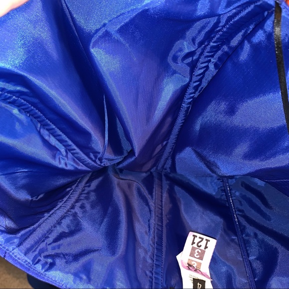 Lillie Rubin Royal Blue Strapless Dress With Belt Size 4 - Picture 10 of 16